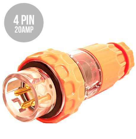 3 Phase Plug - 4 Pin - 20 Amp